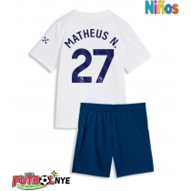 Camiseta Manchester City Matheus Nunes #27 Tercera Equipación para niños 2026-27 manga corta (+ pantalones cortos)